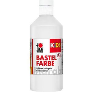 Marabu KIDS knutselverf, verschillende kleuren en maten 500 ml wit