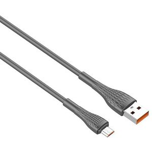 Ldnio LS672 TPE snel opladen datakabel Lightning naar USB-A, 2M lengte, 30 watt uitgang - zwart