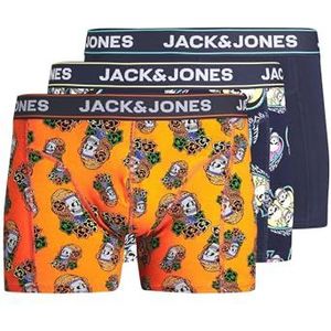 JACTRIPLE schedel trunks JNR 3 Pack, Navy Blazer/Pack: persimmon Orange - Navy Blazer, 176 cm