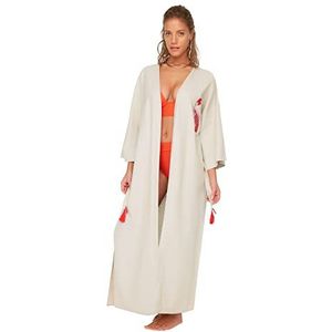 Trendyol Geborduurde Kimono en Kaftan voor dames, ORANJE, 42