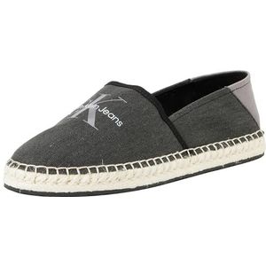 Calvin Klein Jeans Dames Espadrille ML BTW, Zwart/Stormfront, 6 UK, Zwart Stormfront, 39 EU