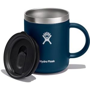 Hydro Flask - Reiskoffiemok 354 ml (12 oz) - Vacuüm geïsoleerde roestvrijstalen reismok met handvat en deksel - BPA-vrij - Indigo