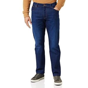 Wrangler Texas Contrast Straight Jeans voor heren, blauw (Comfort Zone 40p)., 30W / 32L