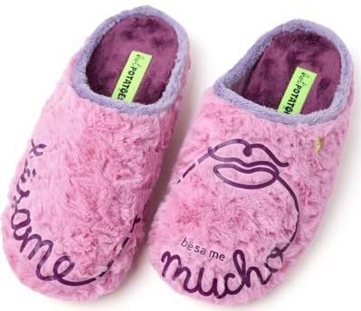 HOT POTATOES Lupton damespantoffels, roze, maat 36, Roze, 36 EU