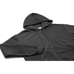 Fumo Gebreide hoodie voor heren, met ritssluiting, polyester, zwart, maat M, zwart, M