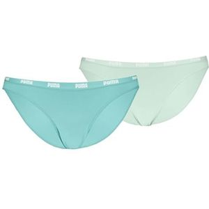 PUMA Bikini ondergoed voor dames (set van 2), Mint Combo, L