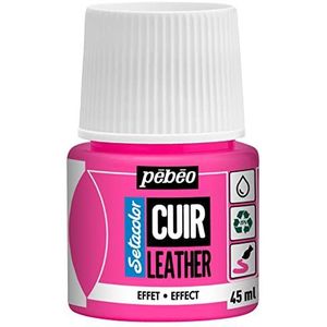 PEBEO - Setacolor Leder – acrylverf voor leer en kunstleer – personalisatietas, schoenen, sneakers – krasvast, rimpels, schuren – neoneffect – neonroze – 45 ml