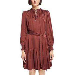 ESPRIT Collection Dames 102EO1E314 Jurk, 601/BORDEAUX RED 2, 34