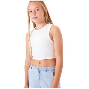 Garcia Kids Singlet T-shirt voor meisjes, off-white, 164 cm