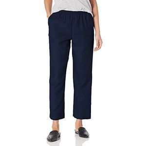 Alfred Dunner Women's Around Elastic Waist Polyester Short Pull-On Style Pants, Navy, 6 Petite