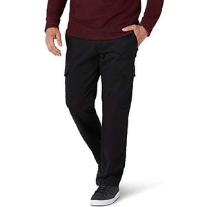 Lee Heren Performance Series Extreme Comfort Twill Straight Fit Cargo Pant, Buddy Zwart, 38W / 34L