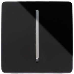 Trendi 1 Gang 3 Way Intermediate Artistiek Modern Glossy 10 Amp Rocker Tactiele Lichtschakelaar Zwart