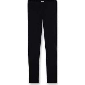 Sanetta Onderbroek lang fijn geribbeld in dubbelverpakking 333578, zwart (Super Black 10015)., 92 cm