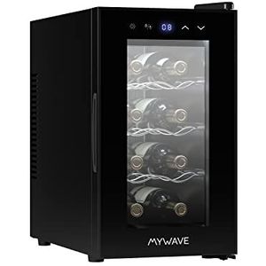 MyWave Vinoteca 8 flessen, 23 liter, digitaal display, min. 11 °C, temperatuur max. 18 °C