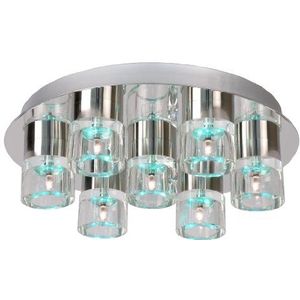 Lucide 32151/27/11 - Tabu plafondlamp van glas en metaal