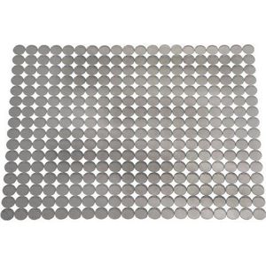 iDesign 70663 aanrecht Grote kunststof afdruiprek mat bestek afdruiprek mat voor bestek en serviesgoed grijs 394x305mm