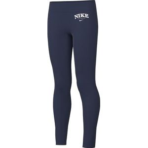 Nike Sportswear Favorites Leggings met hoge tailleband voor oudere kinderen (meisjes), Midnight Navy, FD0889-410, XL