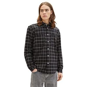 TOM TAILOR Denim Uomini Overhem 1034915, 31155 - Black Colorful Check, S