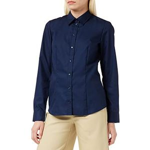 Seidensticker Damesblouse - City blouse - hemdblouse - regular fit - lange mouwen - effen - 100% katoen, Blouse, 40