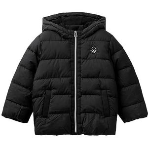 United Colors of Benetton Jas voor meisjes en meisjes, Zwart 100, 82