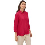 Glazed Apple Red - Blouse - Katoen - Ronde Hals - Overhemdkraag