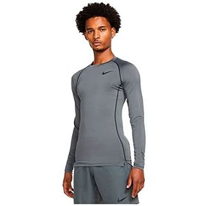 Nike Heren Top Met Lange Mouwen M Np Df Tight Top Ls, Zwart; Iron Grey Black Black, DD1990-068, S