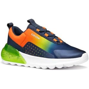 Geox - J Activart Illuminus - Sneaker - Marineblauw Lime