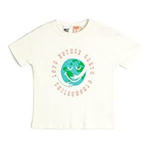 Koton Babygirls SmileyWorld gelicentieerd T-shirt met korte mouwen en ronde hals, ecru (010), 12-18 Maanden