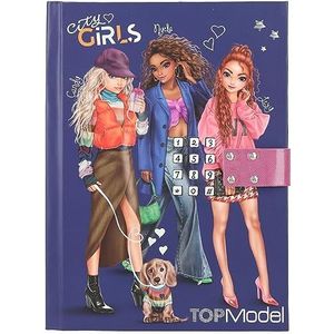 Depesche 12711 TOPModel City Girls - Dagboek met cijfercode en geluid, boek met 80 gelinieerde en kleurrijk geïllustreerde pagina's