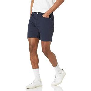 Amazon Essentials Men's Korte broek van stretchstof met 5 zakken en binnenbeenlengte van 23 cm, Middernachtblauw, 29