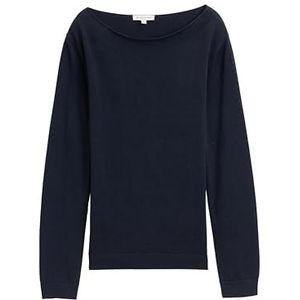 TOM TAILOR - Trui - Marine - Effen - Lange Mouw - Normale Pasvorm