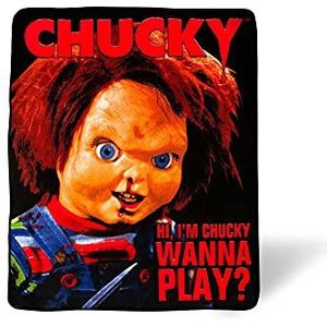 Silver Buffalo Chucky Wanna Play Fleece deken - 127 x 152 cm | Zachte en gezellige deken voor horrorfans