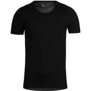 T-shirt - Zwart - 80% Wol 20% Polyamide - Korte Mouwen