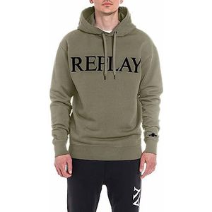 Replay Herenhoodie met capuchon, legergroen 238, XS