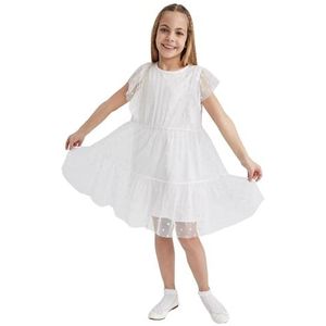 DeFacto Gebreide jurk voor meisjes, beige, 5-6 Jaren