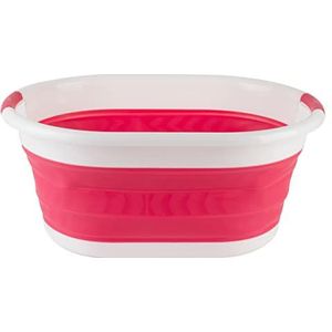 Wasmand , inklapbaar - Beldray Laundry Basket 27 liter - Kleur: Roze/rood