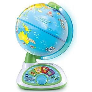 VTech Interactieve Junior Globe - Lichtgevende kinderbol met 48 aanraakpunten, 3 speelmodi en muziek - voor kinderen van 3-6 jaar