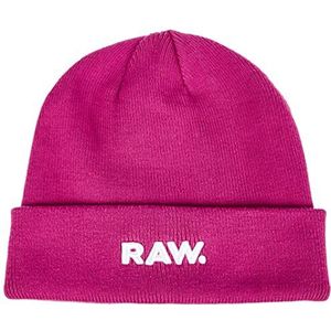 G-STAR RAW Effo Raw Long Beanie Hat voor heren, Roze (fuchsia red B146-D609), Eén maat
