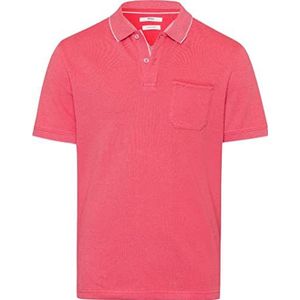 BRAX Style Paddy Two Tone Pique Poloshirt voor heren, in zomerse kleuren, watermeloen, XL