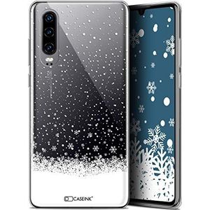 Hoes voor Huawei P30, Kerstmis 2017 sneeuwvlokken.