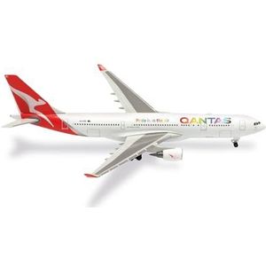 Herpa Model vliegtuig Qantas Airbus A330-200 Pride is in The Air - VH-EBL, schaal 1:500, model, verzamelstuk, vliegtuig zonder standaard, metalen figuur