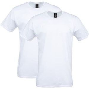 Gildan Heren Shirt (Pack van 2), Wit, 3XL