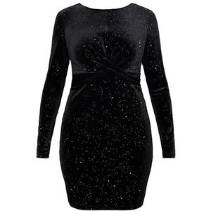 SIDONA Mini-jurk met lange mouwen voor dames, zwart, M