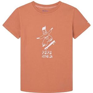 Pepe Jeans Boomer T-shirt voor jongens, oranje (squash oranje), 4 Jaar