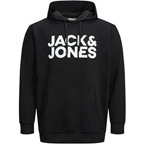 JACK&JONES PLUS Heren Jjecorp Logo Sweat Hood Noos Ps Hooded Sweatshirt, zwart, 3XL grote maten