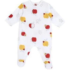 Chicco Katoenen rompertje met voet, pyjama voor kinderen en pasgeborenen, uniseks, Natuurlijk bedrukt, 3 Maanden