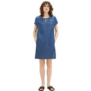 TOM TAILOR Dames 1037920 jurk, 10110-Blue Denim, 34, 10110 - Blue Denim, 34