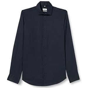 Seidensticker Men's Extra Slim Fit shirt met lange mouwen, blauw, 36, blauw, 36