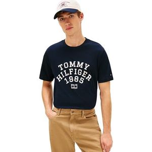 Tommy Hilfiger Heren Hilfiger Arch TEE MW0MW41470 S/S T-shirt, blauw, XS, Blauw (Woestijnhemel), XS