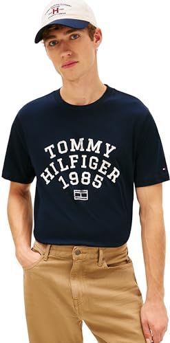 Tommy Hilfiger Heren Hilfiger Arch TEE MW0MW41470 S/S T-shirt, blauw, XS, Blauw (Woestijnhemel), XS